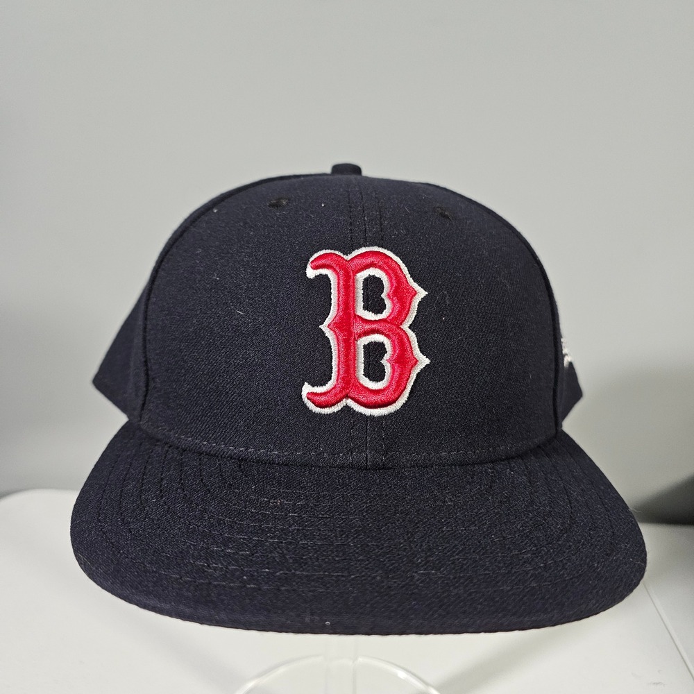 New Era Boston Red Sox Hat Mens 8 Navy Blue MLB Authentic Low Profile 59FIFTY